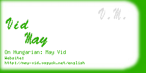 vid may business card